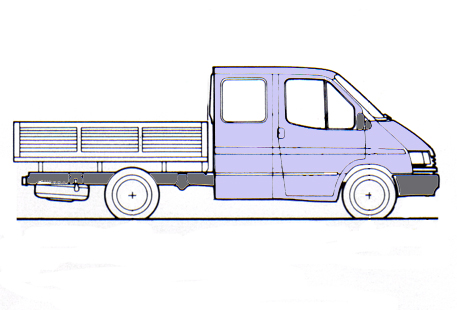 Image du vehicule FORD (EU) TRANSIT II PLATEAU DOUBLE CABINE PHASE 1 - 4P 1986-03->1991-10