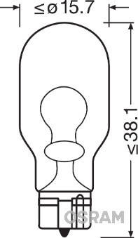 2 Ampoules OSRAM W16W Original 12V