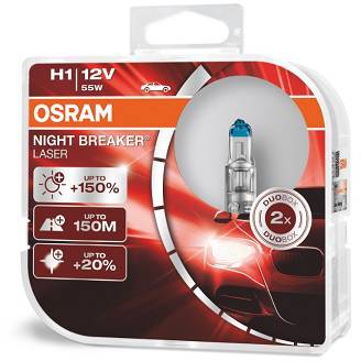 2 Ampoules OSRAM H1 Night Breaker® Laser 12V