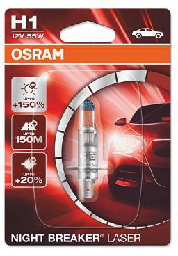 1 Ampoule OSRAM H1 Night Breaker® Laser 12V