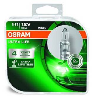 2 Ampoules OSRAM H1 Ultralife 12V