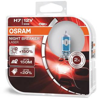 2 Ampoules OSRAM H7 Night Breaker® Laser 12V